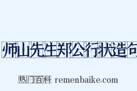 师山先生郑公行状造句是什么意思的图片